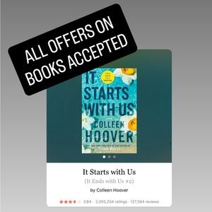 It Starts With Us paperback book by Colleen Hoover